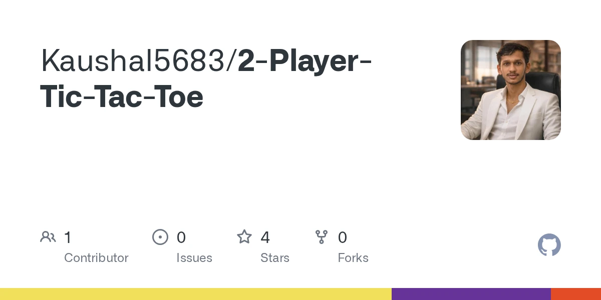 2 Player Tic Tac Toe Game
